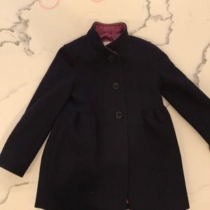 Navy wool Crewcut Girls coat 6/7